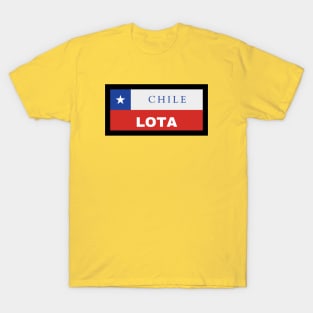 Lota City in Chilean Flag T-Shirt